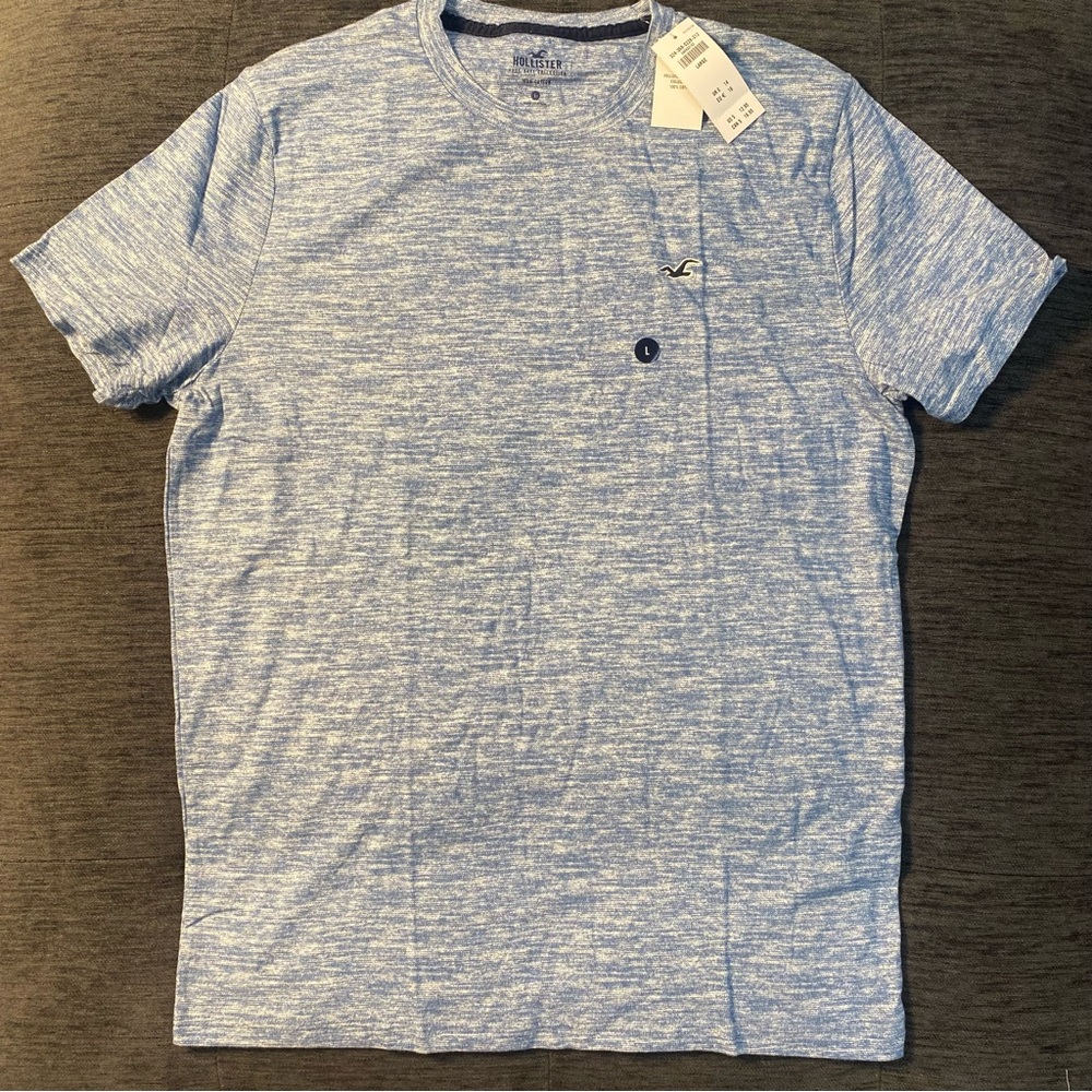 Hollister Light Blue Heather Short Sleeve Tee Men’s Size Large